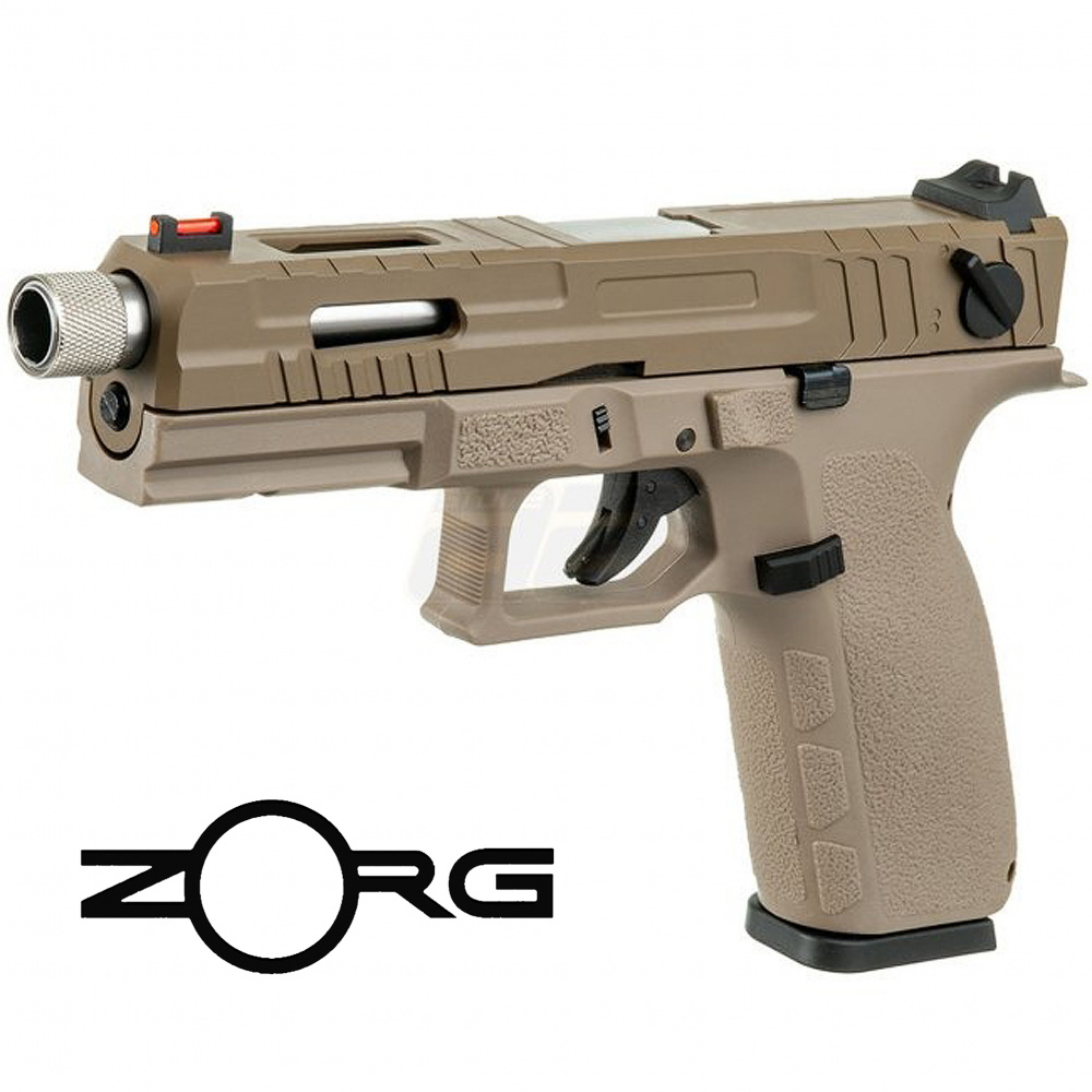 KJ Works KP-13F Full Auto Metal Slide GBB Pistol (w/Thread Barrel & Cap) - TAN купить в магазине ZorG с доставкой по всей России