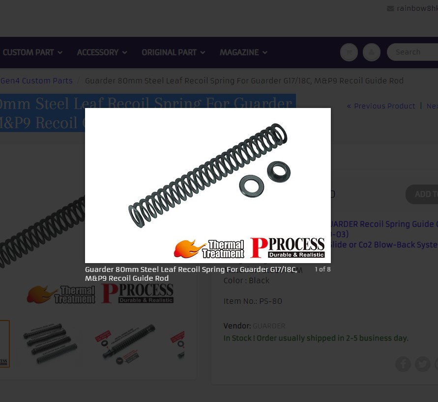 Guarder 80MM SPRING G1718C M&P9